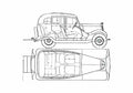 Blueprint Morris Eight Series 1 Sedan 1935 A4 Photo Print