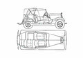 Blueprint Morris Eight Series 2 Tourer Cabriolet 1938 A4 Photo Print