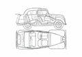 Blueprint Morris Eight Series E Sedan 1946 A4 Photo Print