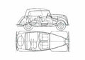 Blueprint Morris Eight Series E Tourer Cabriolet 1938 A4 Photo Print