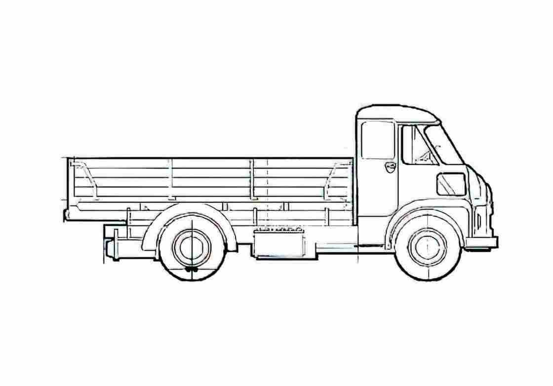 Blueprint Morris FG K30 Truck 1962 A4 Photo Print