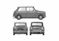 Blueprint Morris Mini Cooper 998cc Hatchback 1964 A4 Photo Print