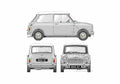 Blueprint Morris Mini Cooper S 1275 Mk I Hatchback 1964 A4 Photo Print