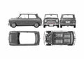 Blueprint Morris Mini Hatchback 1963 A4 Photo Print