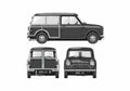 Blueprint Morris Mini Traveller Van 1965 A4 Photo Print