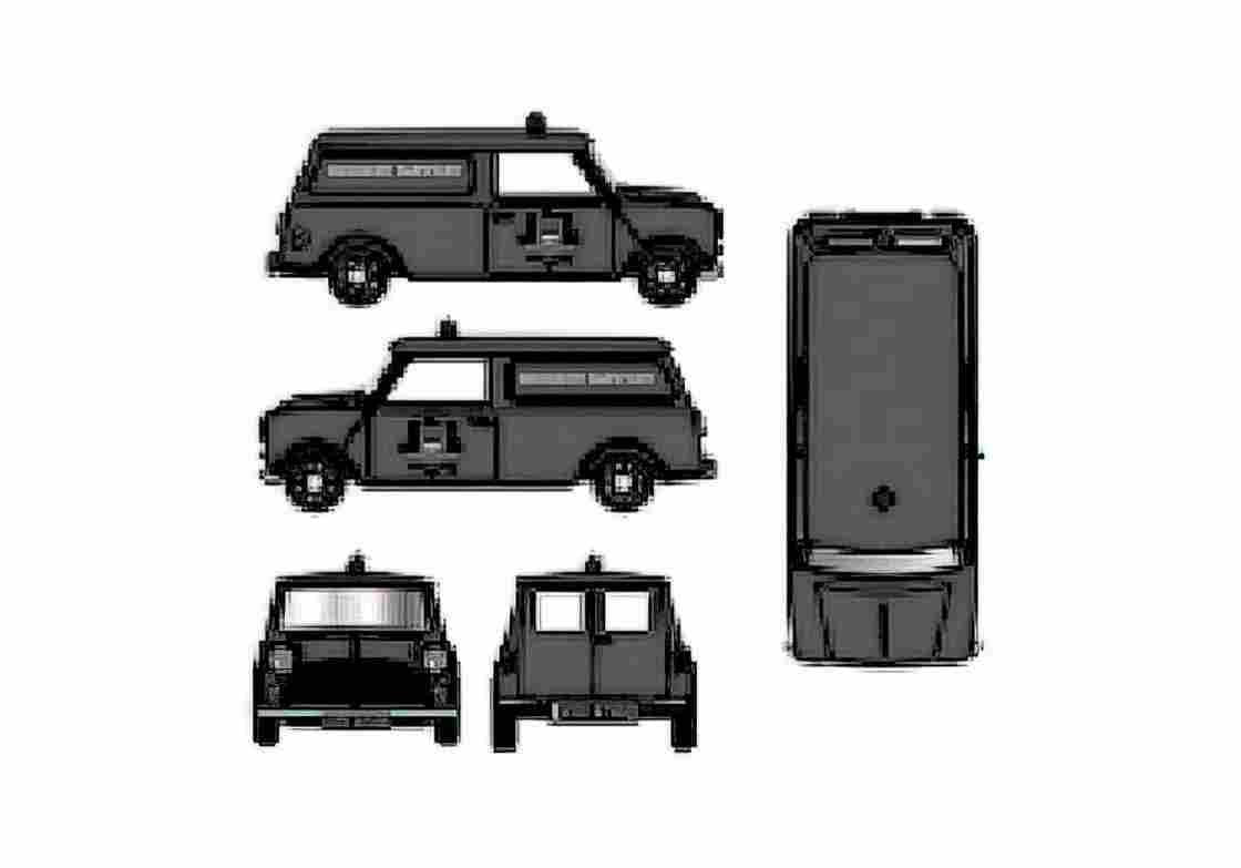 Blueprint Morris Mini Van 1965 A4 Photo Print
