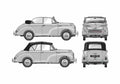 Blueprint Morris Minor 1000 Tourer Cabriolet 1964 A4 Photo Print