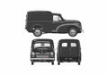 Blueprint Morris Minor 8CWT Van 1970 A4 Photo Print