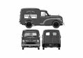 Blueprint Morris Minor Royal Mail Van 1965 A4 Photo Print