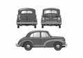 Blueprint Morris Minor S2 803 Sedan 1954 A4 Photo Print