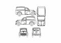 Blueprint Morris Minor Van 1969 A4 Photo Print