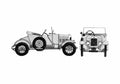 Blueprint Morris Oxford Bullnose Cabriolet 1913 A4 Photo Print