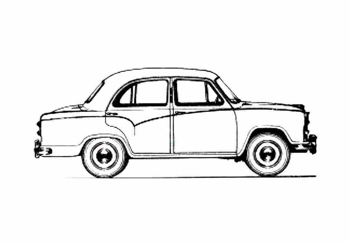 Blueprint Morris Oxford Series III Sedan 1956 A4 Photo Print