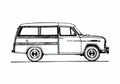 Blueprint Morris Oxford Traveller Series II Van 1954 A4 Photo Print