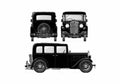 Blueprint Morris Ten Four Saloon Sedan 1933 A4 Photo Print