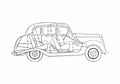 Blueprint Morris Ten Four Sedan 1946 A4 Photo Print