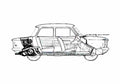 Blueprint NSU Prinz 4 Sedan 1958 A4 Photo Print
