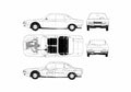 Blueprint NSU Ro80 Sedan 1975 A4 Photo Print