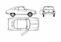 Blueprint NSU Sport Prinz Hatchback 1958 A4 Photo Print