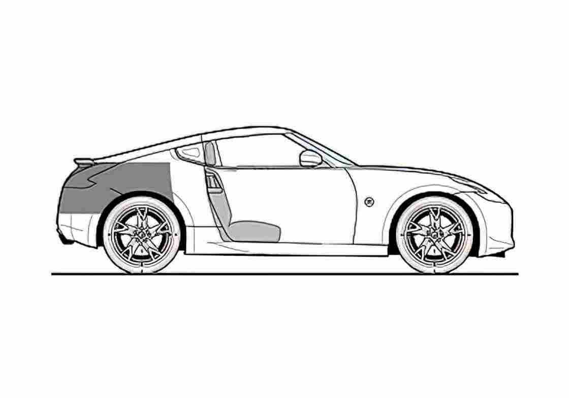 Blueprint Nissan 370Z GT Fairlady Coupe 2009 A4 Photo Print