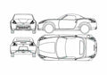 Blueprint Nissan 370Z Roadster 2009 A4 Photo Print