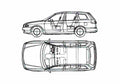 Blueprint Nissan Ad Van Hatchback 2002 A4 Photo Print