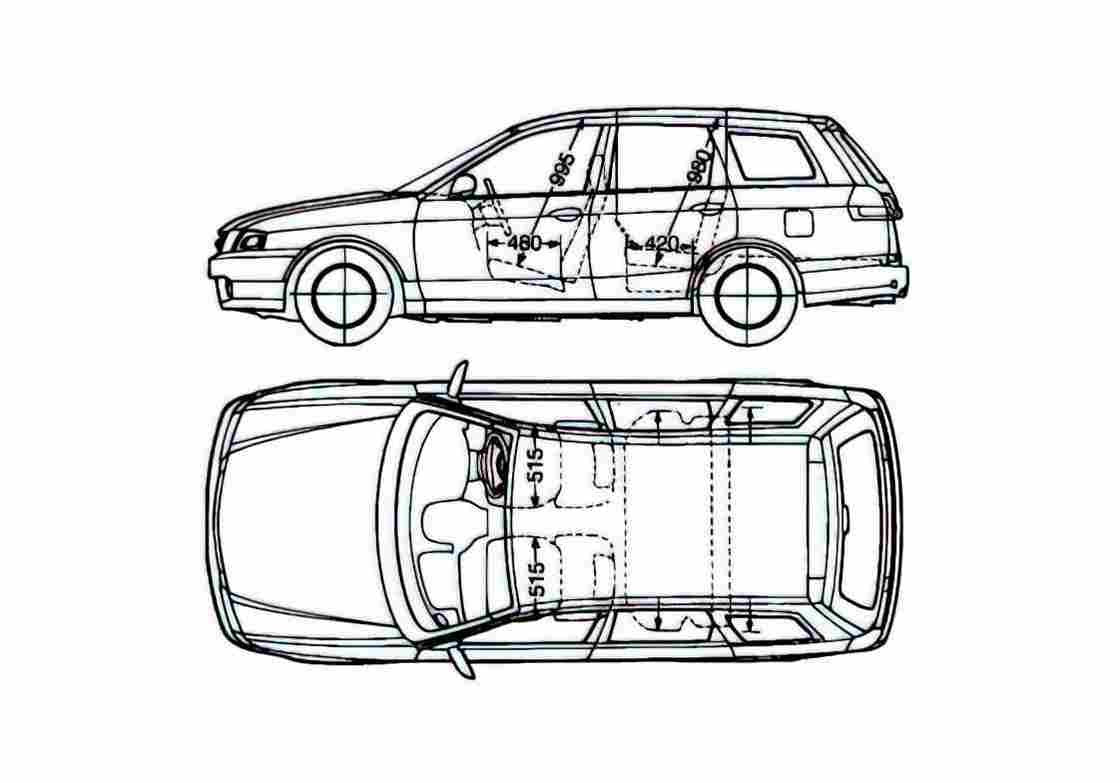 Blueprint Nissan Ad Van Hatchback 2002 A4 Photo Print
