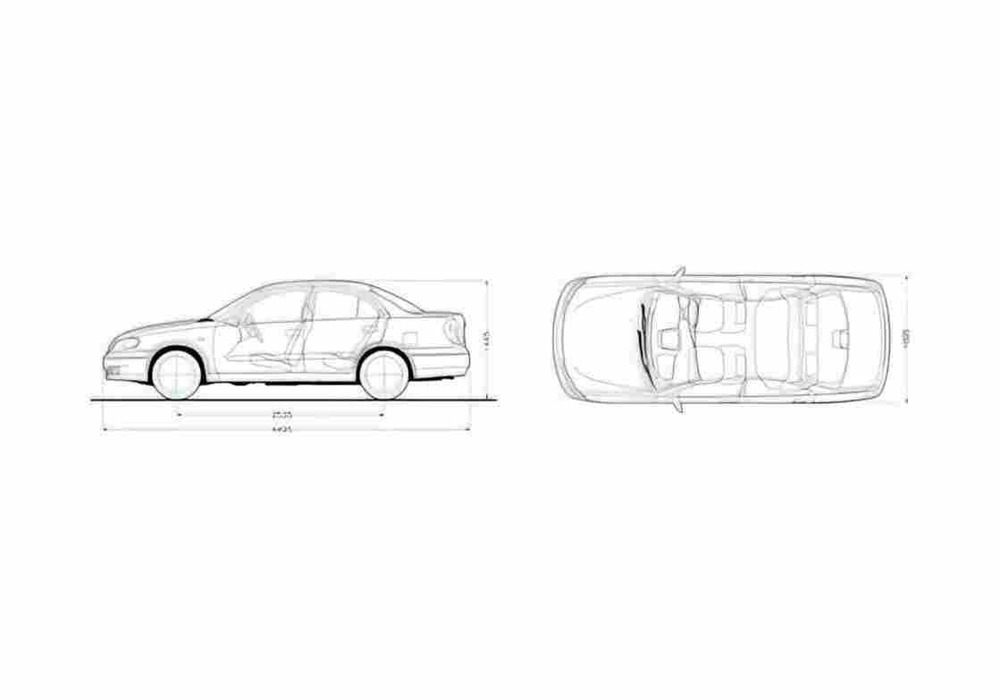 Blueprint Nissan Almera Sedan 2000 A4 Photo Print