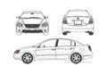 Blueprint Nissan Altima Sedan 2003 A4 Photo Print
