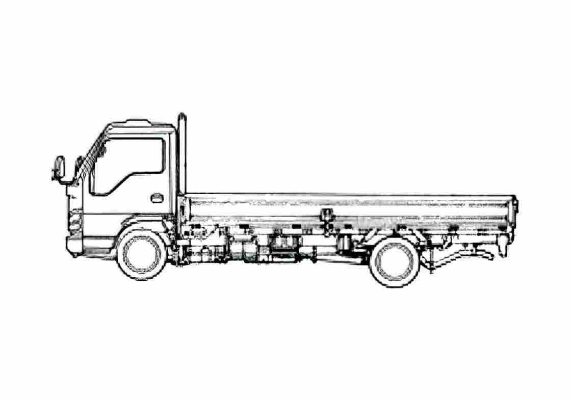 Blueprint Nissan Atlas Long Bed I Truck 2006 A4 Photo Print