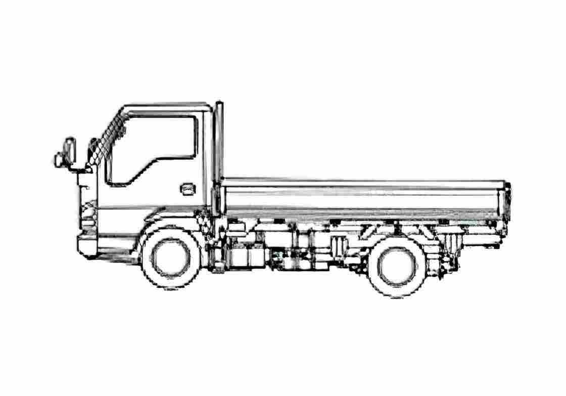 Blueprint Nissan Atlas Short Bed III Truck 2006 A4 Photo Print