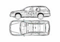 Blueprint Nissan Avenir 4wd SUV 2001 A4 Photo Print