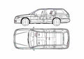 Blueprint Nissan Avenir SUV 2001 A4 Photo Print