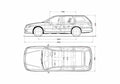Blueprint Nissan Avenir Wagon 2000 A4 Photo Print