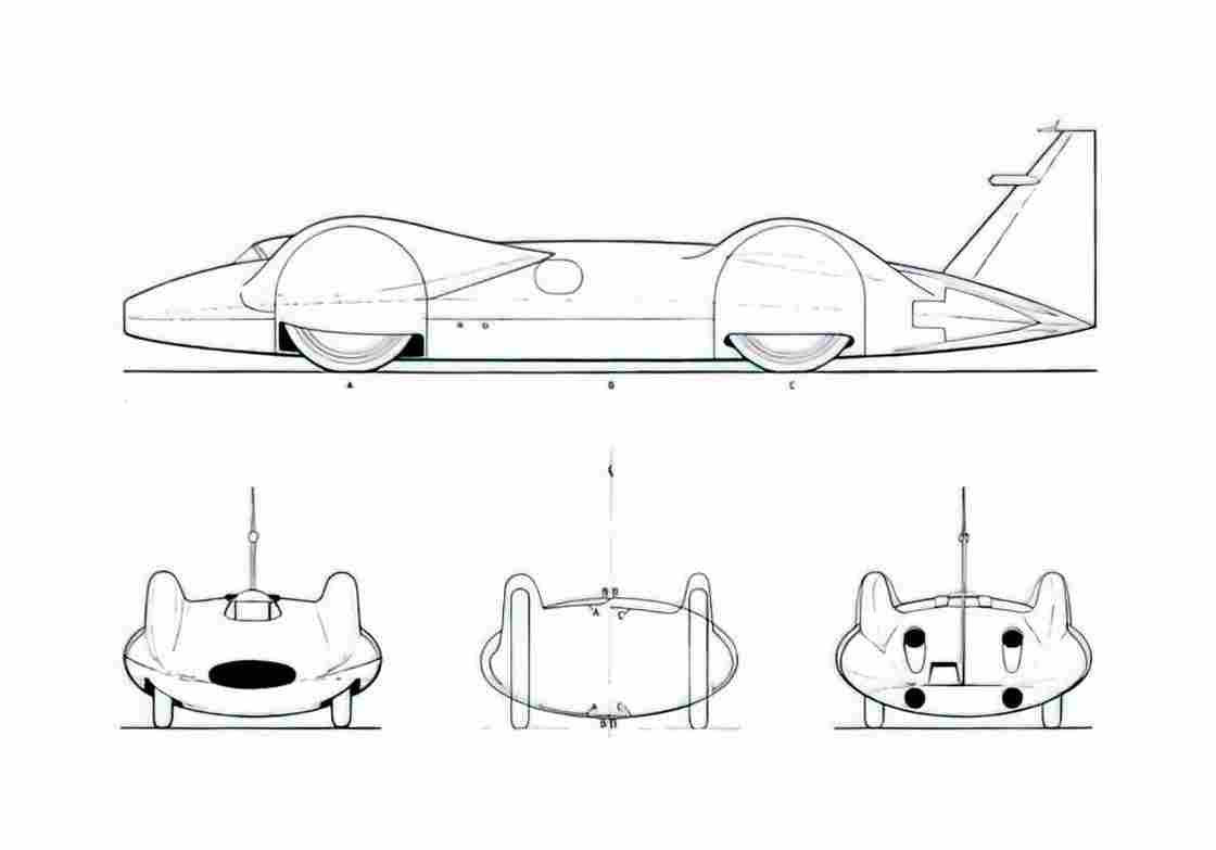 Blueprint Nissan Bluebird CN7 Jet Engine OW 1964 A4 Photo Print