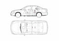 Blueprint Nissan Bluebird Sylphy Sedan 2005 A4 Photo Print