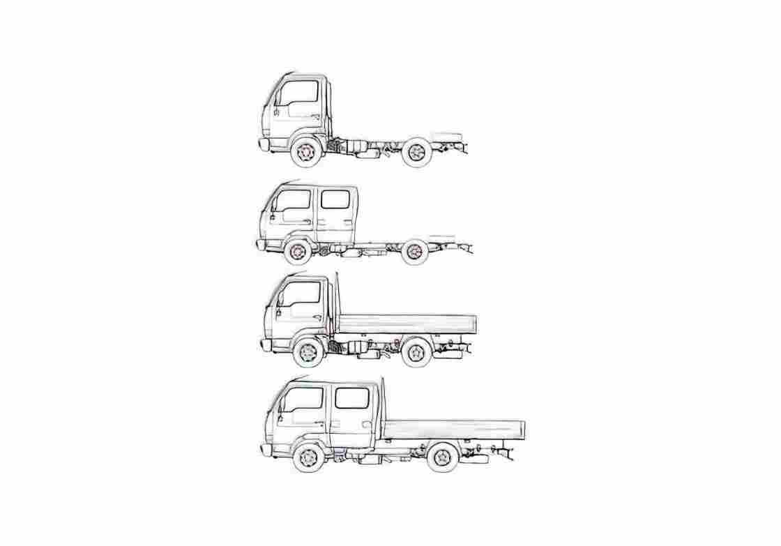 Blueprint Nissan Cabstar Truck 2005 A4 Photo Print