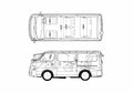 Blueprint Nissan Caravan Silkroad Microvan 2005 A4 Photo Print