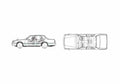 Blueprint Nissan Cedric Sedan 1993 A4 Photo Print
