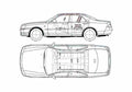 Blueprint Nissan Cedric Sedan 2004 A4 Photo Print