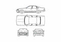 Blueprint Nissan Cefiro A31 Sedan 1989 A4 Photo Print