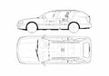 Blueprint Nissan Cefiro Wagon 2000 A4 Photo Print