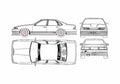 Blueprint Nissan Cefiro a31 Sedan 1993 A4 Photo Print