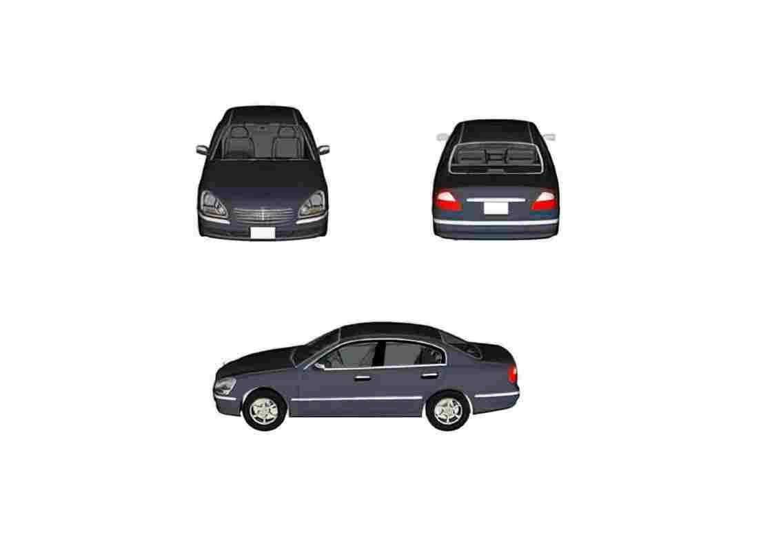 Blueprint Nissan Cima F50 Sedan 2004 A4 Photo Print