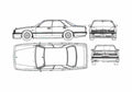 Blueprint Nissan Cima VG30 Sedan 2003 A4 Photo Print