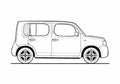 Blueprint Nissan Cube 16 LDN Microvan 2010 A4 Photo Print