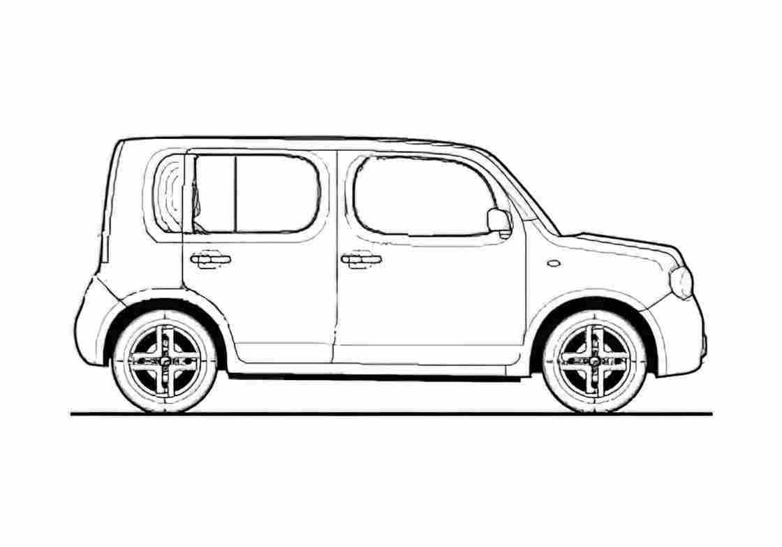 Blueprint Nissan Cube 16 LDN Microvan 2010 A4 Photo Print