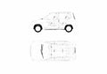 Blueprint Nissan Cube Z10 Hatchback 2001 A4 Photo Print