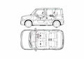 Blueprint Nissan Cube Z11 Hatchback 2004 A4 Photo Print