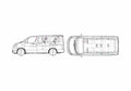 Blueprint Nissan Elgrand E51 Minivan 2002 A4 Photo Print